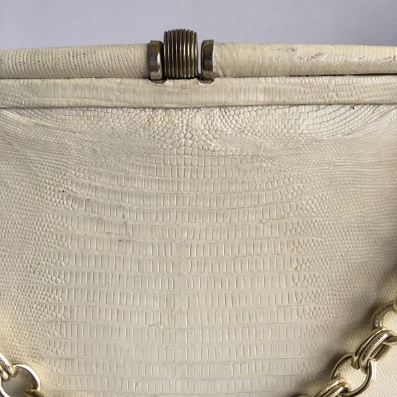 Vintage Creme Lizard Bag - Picture 10 of 11